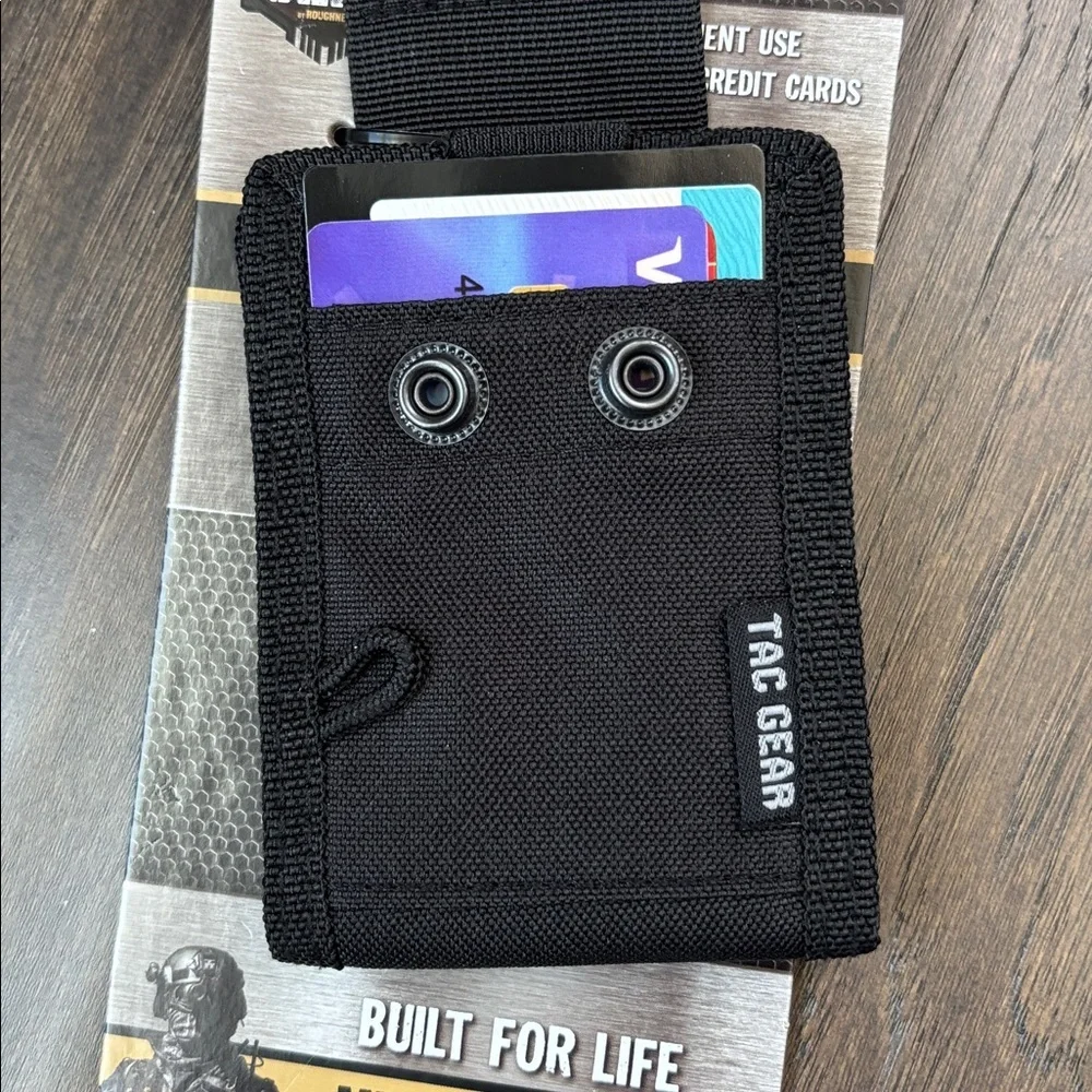 TAC GEAR Tactical Wallet,multi compartment,cash/cards/ID,military grade,snap top